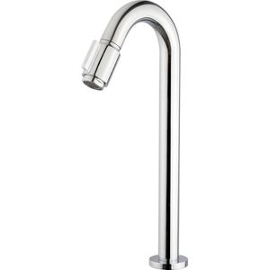 Saqu Essential 2.0 Fonteinkraan - 20 cm Hoge Uitloop - Chroom - Toiletkraan - Koudwaterkraan - WC kraan