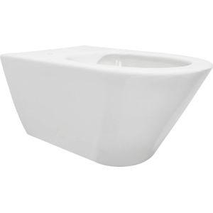 Saqu Opaque Hangtoilet - 35,5x53x35 cm - Voorgemonteerd - Glanzend Wit - WC Pot - Toiletpot - Hangend Toilet