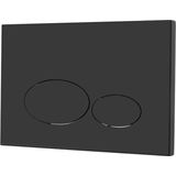 Saqu Oval bedieningspaneel mat zwart voor Geberit Sigma reservoir 12cm (UP320)