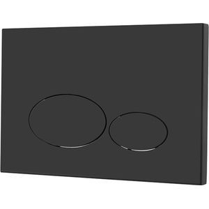 Saqu Oval bedieningspaneel mat zwart voor Geberit Sigma reservoir 12cm (UP320)