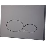 Saqu Oval bedieningspaneel gunmetal voor Geberit Sigma reservoir 12cm (UP320)