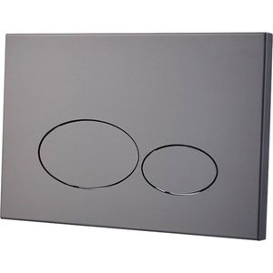 Saqu Oval bedieningspaneel gunmetal voor Geberit Sigma reservoir 12cm (UP320)