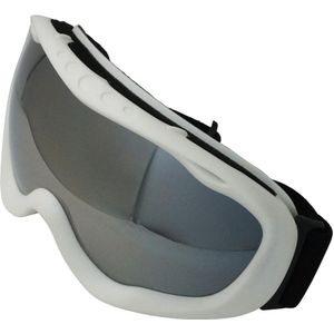 Apeirom Leo Ski/Snowboard Unisex - Wit TPU Frame - DUBBEL Layer Lens True Zilver - UVA 400 - UVB - UVC - Bescherming - Hypo-Allergeen Afdichting