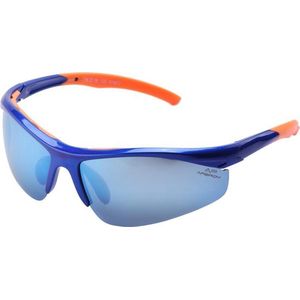 Apeirom Pavonis Sportbril - TR-90 Ultra Light Blauw Frame - TPE Oranje Extra Soft Neusvleugel en Pootjes - UV400 - TAC 1.1mm True Artic Blue Revo Anti Scratch Lens