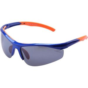 Apeirom Pavonis Sportbril - TR-90 Ultra Light Blauw Frame - TPE Oranje Extra Soft Neusvleugel en Pootjes - UV400 - TAC 1.1mm True Soft Grey Anti Scratch Lens