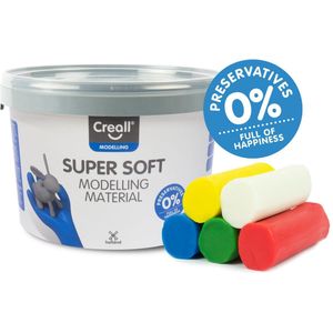 Havo boetseerpasta Supersoft 5 geassorteerde kleuren: rood, groen, geel, wit en blauw