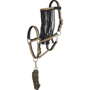 Imperial Riding - Set Van Halster, Touw En Vliegenfrontriem - Multi Olive - Maat Full