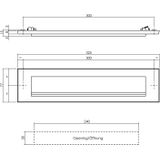 Intersteel Brievenbus met Klep/Regenrand Chroom