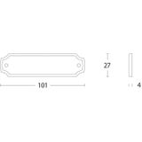 Intersteel Naamplaat 101 x 27 x 4 mm messing gelakt