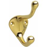 Kapstokhaak - Scheepsmodel - Messing - Gepolijst - Inclusief Bevestigingsmateriaal