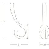 Kapstok - Hout - Zwart - Wandbevestiging