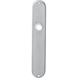 Langschild ovaal 220x41mm v/b-72/8 rvs