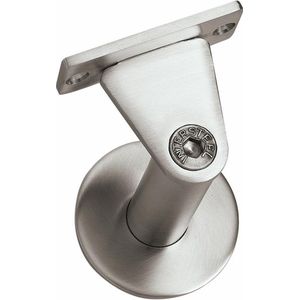 Intersteel - Leuninghouder - Zwaar - Taps - Vlak Zadel - RVS Geborsteld