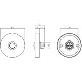 Intersteel Deurbel Rond Verdekt 53x10 Rvs Geborsteld