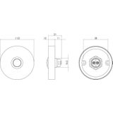 Intersteel Deurbel Rond Verdekt 53x10 Rvs Geborsteld