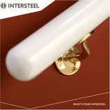 Intersteel - Leuninghouder - Messing Gelakt - Opschroevend - Hol Zadel