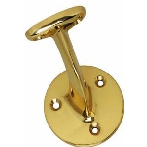 Intersteel - Leuninghouder - Messing Gelakt - Opschroevend - Hol Zadel