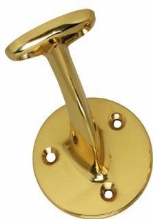 Intersteel - Leuninghouder - Messing Gelakt - Opschroevend - Hol Zadel