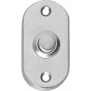Intersteel - Ovale Deurbel - Chroom Mat - Inclusief Bevestigingsmateriaal