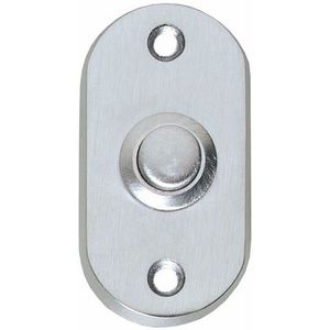 Intersteel beldrukker ovaal chroom mat