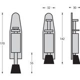 Intersteel Deurvastzetter 142 Mm Rvs Geborsteld