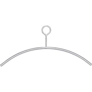Kledinghanger rvs dicht oog