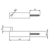 Intersteel - Handdoekhaakje - Geborsteld RVS - Enkel