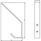 Intersteel - Kapstokhaak - Rvs Geborsteld - Roestvast Staal