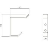 Intersteel - Kapstokhaak - Rvs Geborsteld - Roestvast Staal
