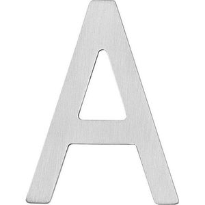 Huisletter A 100 mm rvs geborsteld