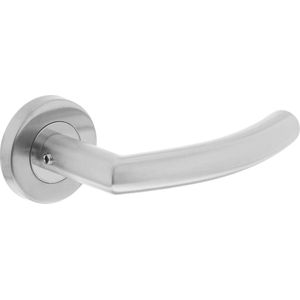 Intersteel deurklink Half rond/hoek 90°op rozet 500 serie rvs