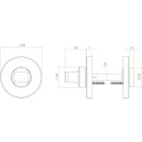 Intersteel Rozet toilet-/badkamersluiting 8 mm rond verdekt kunststof messing gelakt