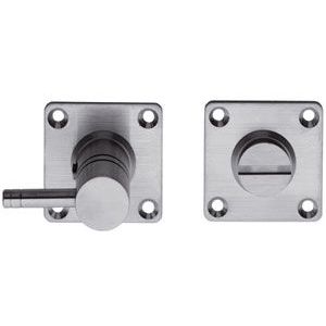 Intersteel Rozet met toilet-/badkamersluiting vierkant 42x42x2 mm rvs geborsteld