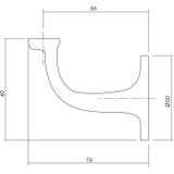 Intersteel Leuninghouder blind vlak zadel - mat zwart