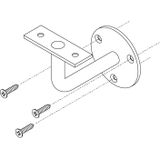 Intersteel Leuninghouder blind vlak zadel - mat zwart