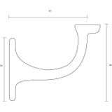 Intersteel Leuninghouder vlak zadel mat zwart