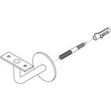 Intersteel - Leuninghouder - Vlak Zadel - Mat Zwart - Opschroef