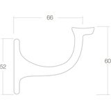 Intersteel - Leuninghouder - Vlak Zadel - Mat Zwart - Opschroef