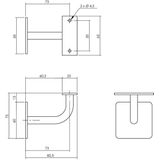 Intersteel - Leuninghouder - Rvs Geborsteld - Roestvast Staal
