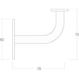 Intersteel - Leuninghouder - Rvs Geborsteld - Roestvast Staal