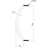 Intersteel Meubelgreep 145 mm rvs geborsteld