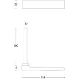 Intersteel Stiftdeel rolluik vlak met stift 90mm - RVS