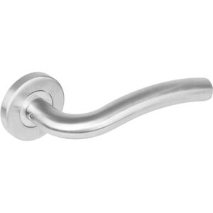 Intersteel Deurkruk Lisa op rozet met 7 mm nok rvs geborsteld