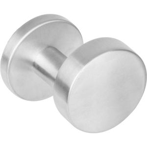 Intersteel knop rond verkropt vast op roz staal  7mm nok