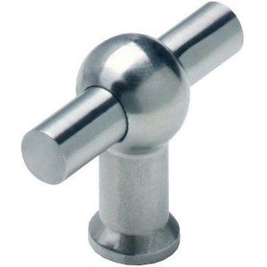 Intersteel knop T-vorm 18mm recht rvs Intersteel
