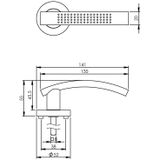 Intersteel Deurkruk William op rozet nikkel mat