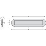 Intersteel Brievenbus Ovaal met Klep/Regenrand Rvs Geborsteld