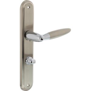 Intersteel deurklink Elen op langschild WC63/8 chroom/mat nikkel