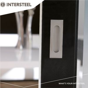 Intersteel | Schuifdeurkom | Rechthoek | 170x50mm | Blind | RVS Geborsteld