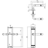 Intersteel Deurkruk Emily op schild nikkel mat SL72